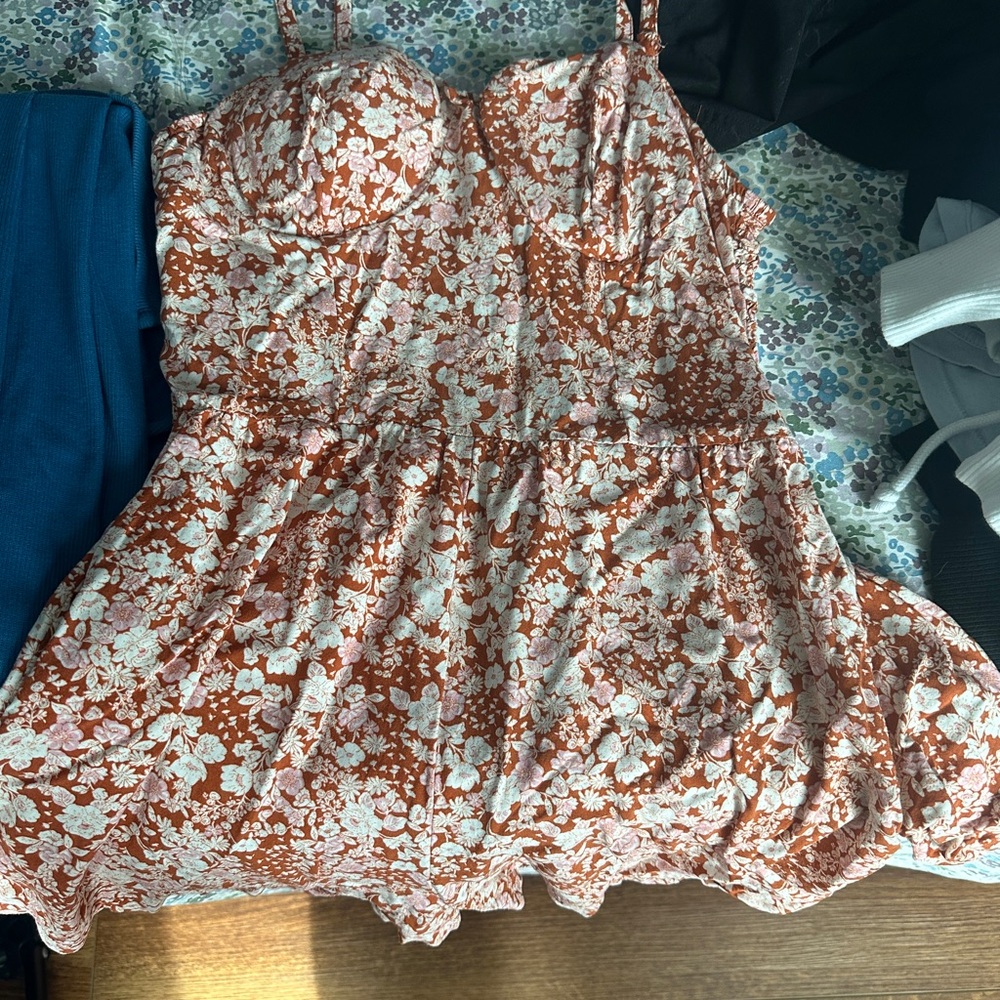 Floral Print Women's Romper